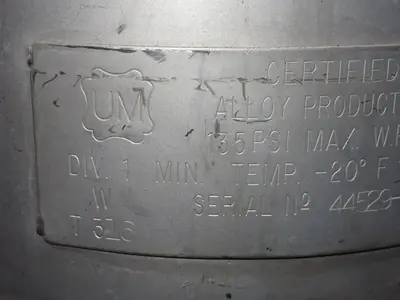Alloy Products Corporation Pressure Vessel
