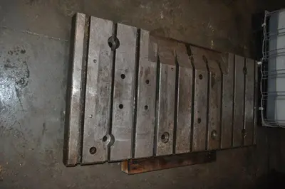 64-1/2" x 30" x 4" T-SLOTTED BOLSTER PLATE
