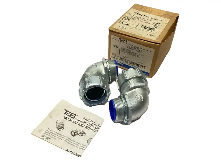 Used T&B FITTINGS LIQUIDTIGHT 90 DEGREE ANGLE CONDUIT CONNECTOR 1-1/2" LOT OF 2 Electrical Fittings | Maverick Industrial Sales #1119548