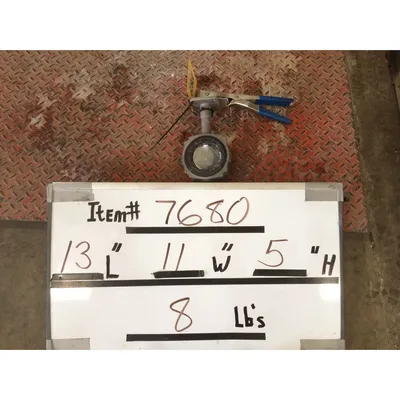 Used 3" Keystone 316 Stainless Steel Manual Butterfly Valve