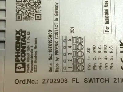 USED PHOENIX CONTACT MANAGED ETHERNET SWITCH 16-PORT FL SWITCH 2116