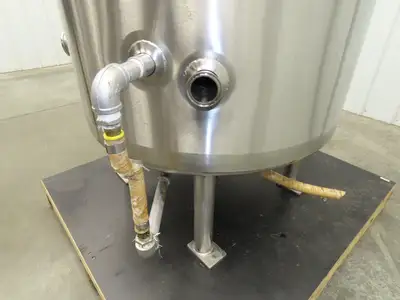 Avins Direct Steam 100 Gallon Mixing Tank 1/3Hp Lightnin Mixer Food Grade SS