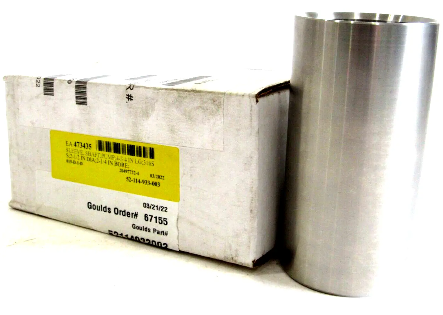 NEW GOULDS 316SS SLEEVE SHAFT 2-1/2" 52114933003