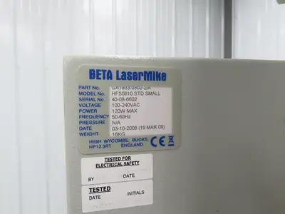 BETA HFS0610 LaserMike Sparktester Wire Cable Coating 6kv High Frequency
