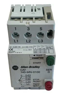 ALLEN BRADLEY 140-MN-0100 CIRCUIT BREAKER SERIES D 140MN0100 NEW, SURPLUS