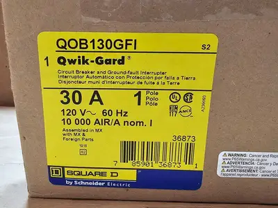 NEW SQUARE D QOB130GFI
