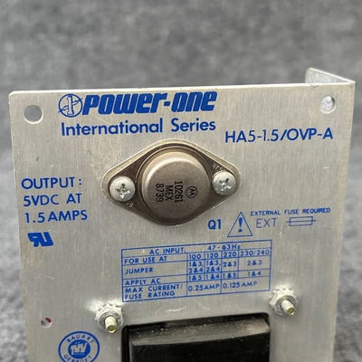 Used Power One ["HA5-1.5/0VP-A", "HA5-1.5/OVP-A"] Single Output Power Supplies California US | Davliegogo LLC #1707854
