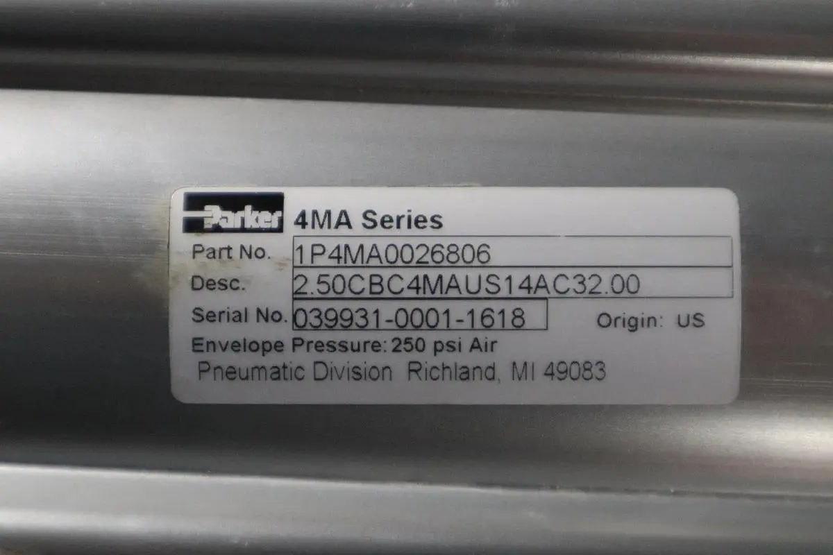PARKER 1P4MA0026806 PNEUMATIC CYLINDER SERIES 4MA STOCK H1895