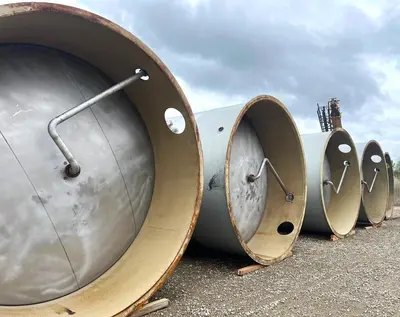 Tank, 15,000 Gallon, Vertical, 304L Stainless Steel, ASME, #5991729