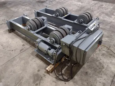 20 TON ARONSON MODEL #WWR-20 POWERED TANK TURNING ROLL SET WITH DRIVE & IDLER: STOCK #22313