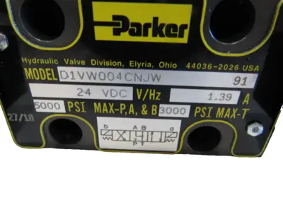 NEW PARKER D1VW004CNJW HYDRAULIC VALVE 24VDC