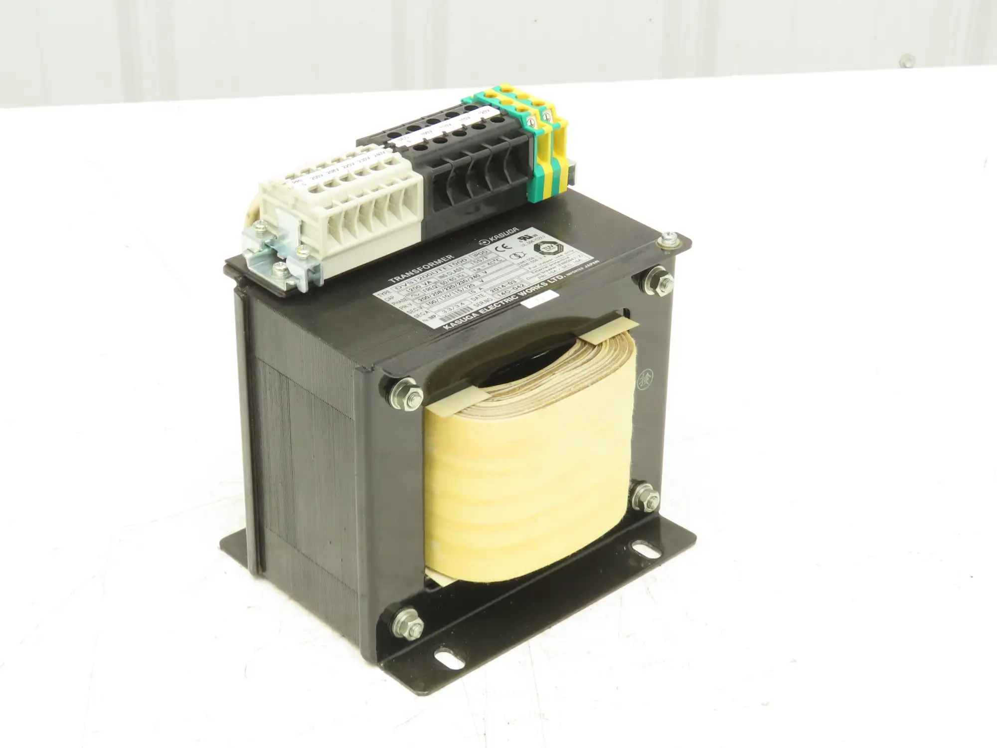 Kasuga DVS1200UTE1500 Control Transformer 1200VA 1.2kVA 1Ph Pri 240V Sec 120V