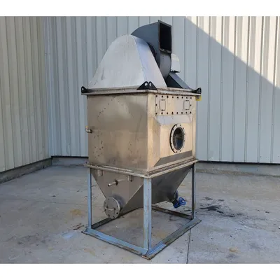 Used Air Vented Stainless Steel Vacuum Receiver Knock Out Bin
