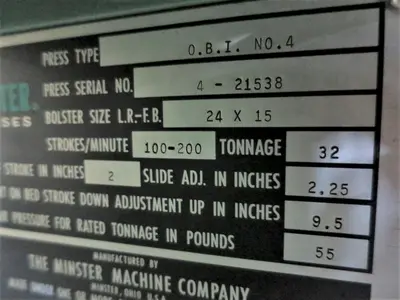 USED MINSTER NO 4