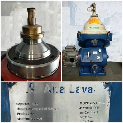 (3) Alfa-Laval MOPX 205 TGT-24-60 oil purifiers, SS bowl.