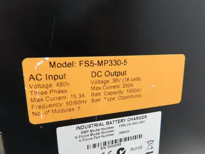 Crown FS5LUV-530-US01 V-Force Forklift Battery Charger 48V 1000Ah 250A 480V 3Ph