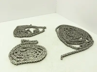 Sedis #35 Roller Chain 30' Total Length Stainless Steel 3 Pcs(2x 7'+1x16')