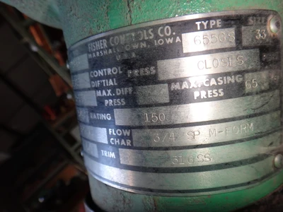 Fisher 3/4" 150 Class, Bronze NPT Control Valve