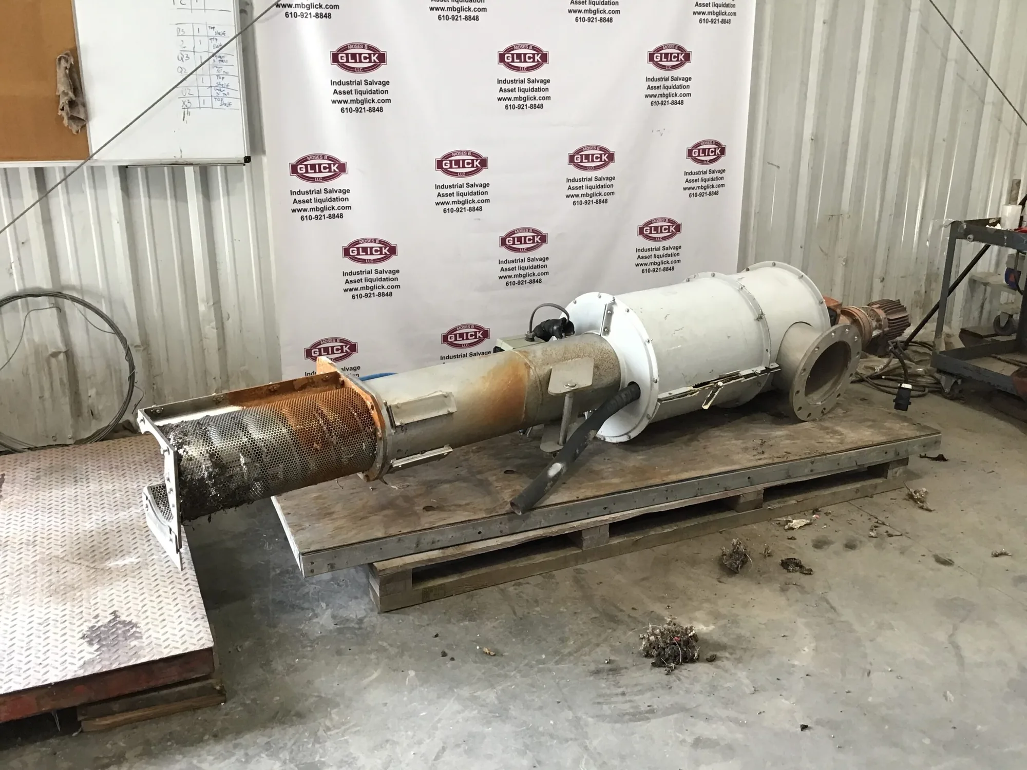Huber Rotamat 3.3 Fine Screen 10” Waste Water Sludge Auger Stainless Steel