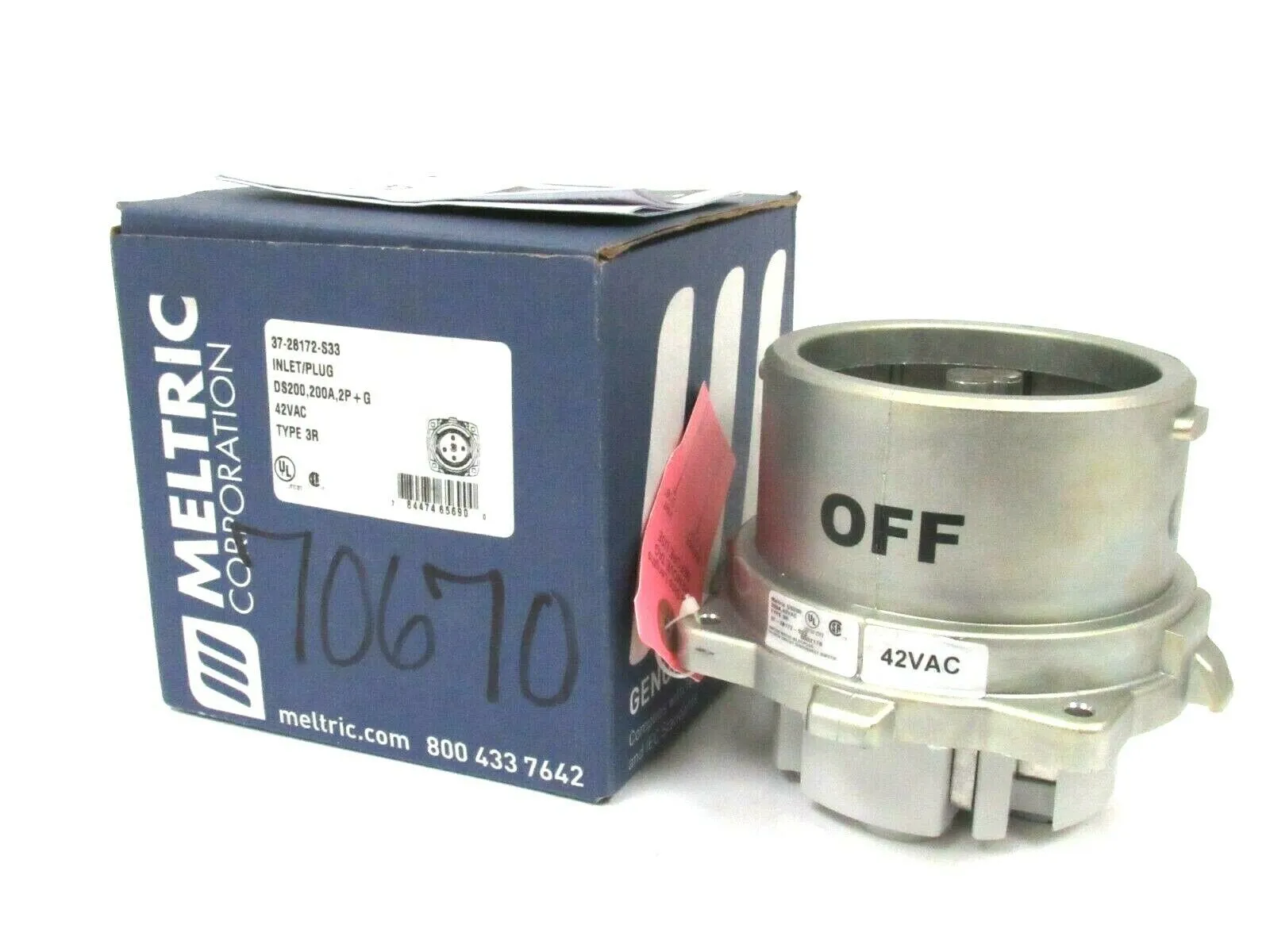 NEW MELTRIC 37-28172-S33 DS200 INLET PLUG 3728172S33