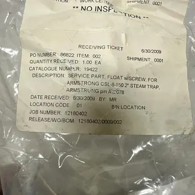 Used ARMSTRONG A22078 Pump & Valve Parts Ohio US | Surplus Asset Holdings #1246189