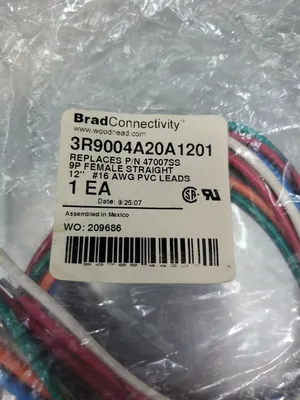 Woodhead/Brad Connectivity 3R9004A20A1201 9P Female Receptacle. 5D-35/9