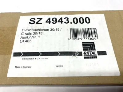 New | in-Stock RITTAL C RAILS 30/15 TO EN 60 715 FOR VX, TS, VX SE 455MM BOX OF 6 Misc Industrial Equipment | Maverick Industrial Sales #1104423