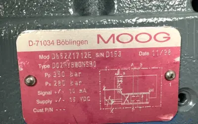 MOOG D061-861C / D662Z1712E SERVO VALVE REFURBISHED