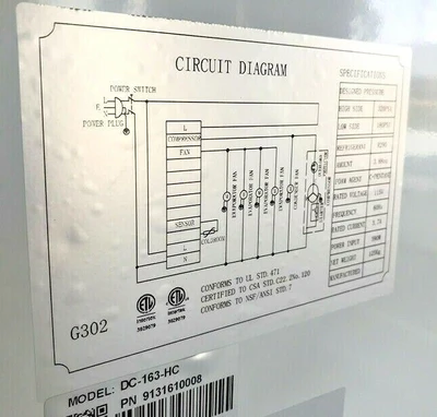 171-0012 65” Fresh Meat or Deli Self Contained Display Cooler