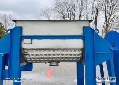 USED AARON PROCESS EQUIPMENT 11-CU.FT. JACKETED RIBBON BLENDER