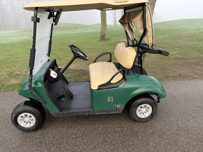 (1) 2019 E-Z-Go EFI golf cart with a Kawasaki gas engine, model 657061G01, includes canopy, fold-dow...