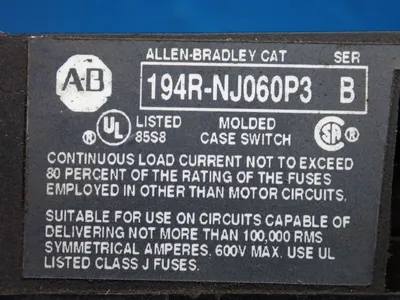 USED ALLENBRADLEY 194RNJ060P3