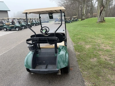 (1) 2015 E-Z-Go golf cart with a Kawasaki gas engine, does not include Club canopy, includes ball wa...