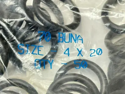 9262K344 | Oil-Resistant Buna-N O-Ring 4 mm Wide 20 mm ID PKG OF 50 - New