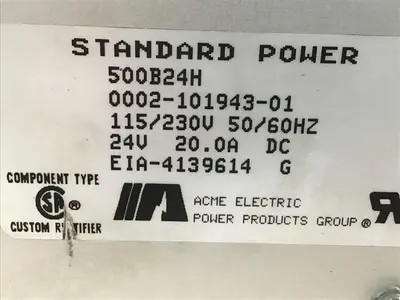 USED ACME ELECTRIC 500B24H