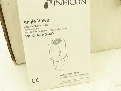 Inficon VAP016-X Pneumatically Actuated Bellows Sealed W Position Indicator
