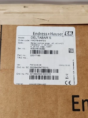 NEW ENDRESS HAUSER FMD78-6AF5/0