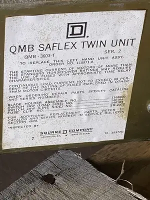 Used SQUARE D SQUARE D QMB-3603T SER T Misc Electrical & Power Parts | ND Industrial Surplus #1214774