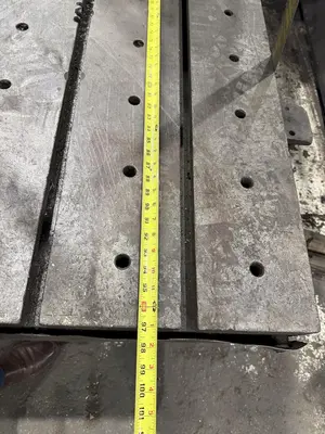 96" x 32" x 16" HIGH T-SLOTTED DRILL LAYOUT BOX TABLE: STOCK 24333