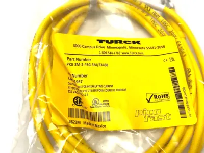 New | in-Stock TURCK PICOFAST DOUBLE ENDED CORDSET Cable & Wire | Maverick Industrial Sales #1104051