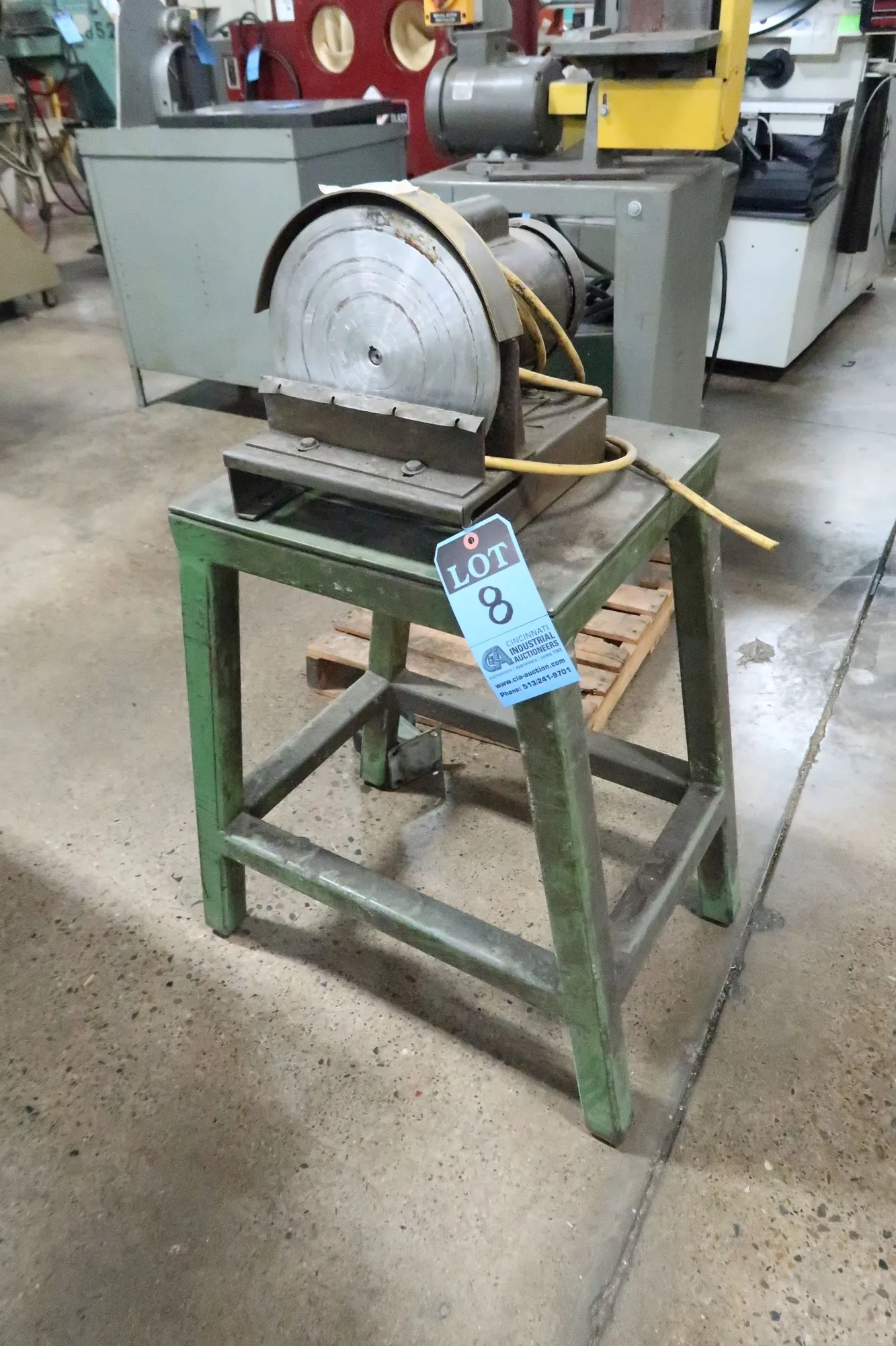 12” BALDOR DISC SANDER w/1/2 HP MOTOR - FABRICATED STAND - SINGLE PHASE ELECTRICS