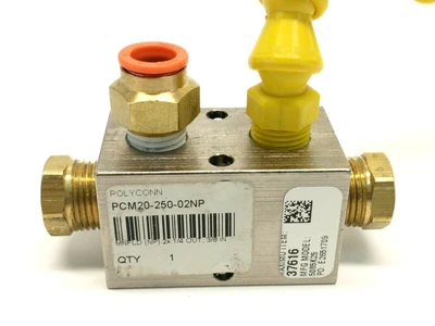 PCM20-250-02NP | Polyconn  Nickel Plated Manifold Block w/ Loc-Line Modular Hose - Used
