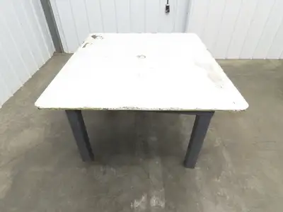 1/2" Steel Top Fabrication Welding Turn Table Work Bench 48"x42"x28.5"