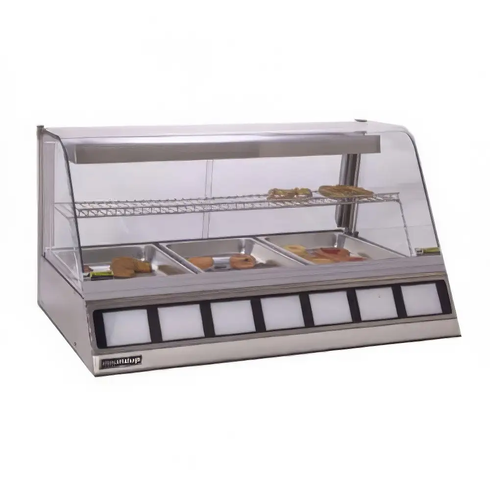 Antunes DCH-320 42 1/2" Full Service Countertop Heated Display Case - (2) Shelves, 120v
