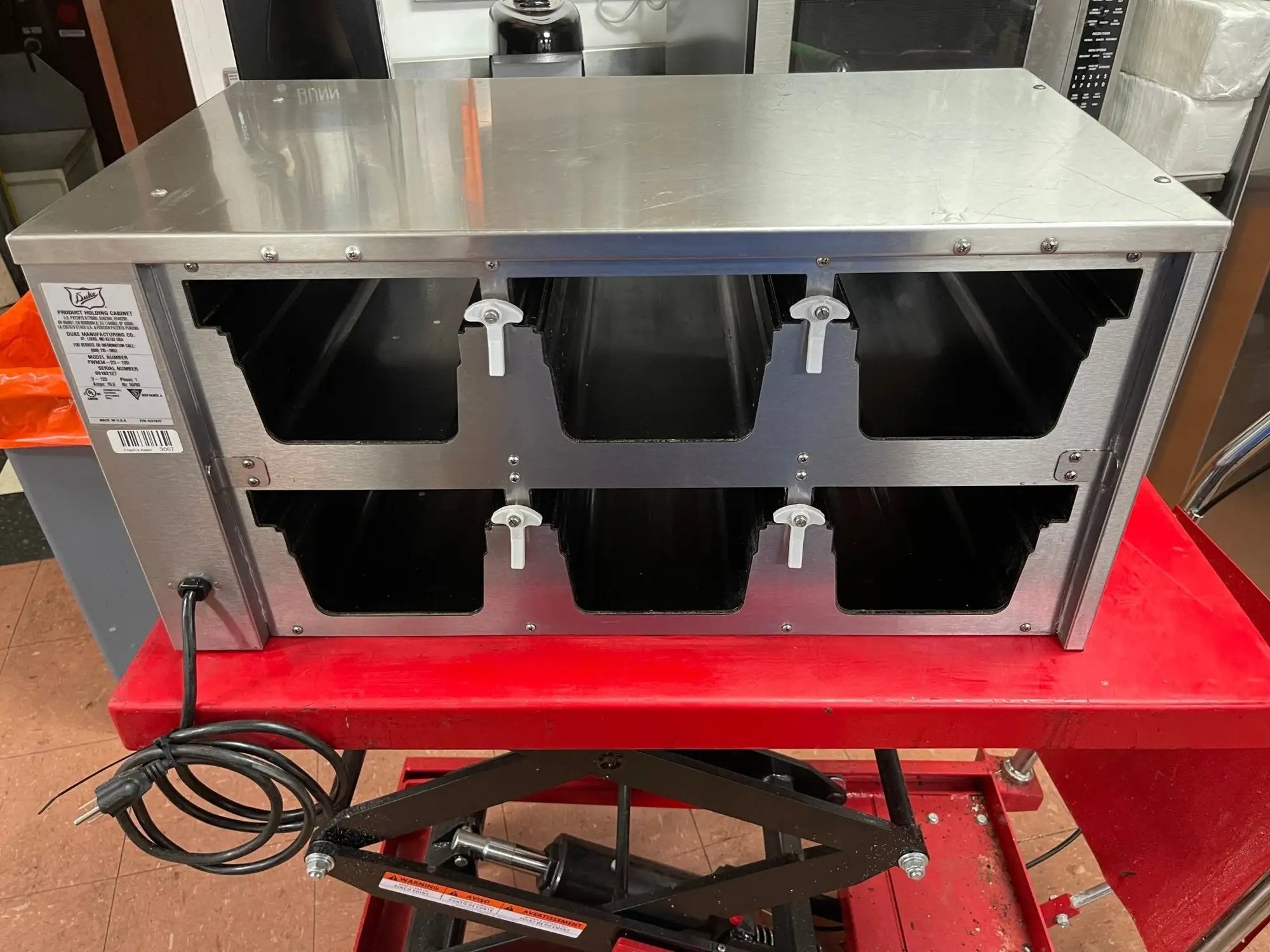 Used Duke Used Duke FWM34-23-120 Heated Pass Thru Food Warmer Holding Cabinet 120V Hot Food Warming, Holding, & Transport Cabinets Illinois US | Falcon Restaurant Supply #1376169