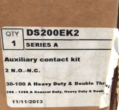 NEW CUTLER HAMMER DS200EK2 AUXILIARY CONTACT KIT