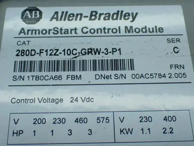 USED ALLENBRADLEY 280DFN10R