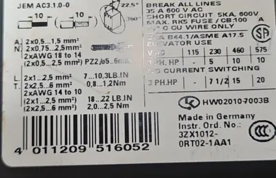 USED Siemens 3RT1026-1B..4-3MA0