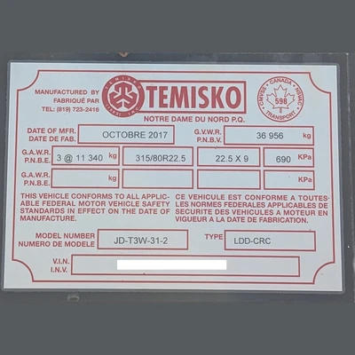 USED 2017 TEMISKO LB-T3W-63