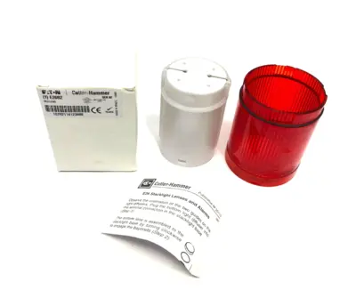 USED EATON CUTLER-HAMMER INCANDESCENT STACK LIGHT LENS RED SER. A2